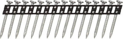DeWALT - 12 Gauge 0.108" Shank Diam 1-3/8" Long Concrete Nails for Power Nailers - Steel, Zinc Finish, Smooth Shank, Angled Stick Plastic Collation, Round Head - Exact Tooling