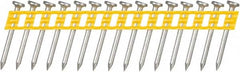 DeWALT - 13 Gauge 0.102" Shank Diam 1-1/4" Long Concrete Nails for Power Nailers - Steel, Zinc Finish, Smooth Shank, Angled Stick Plastic Collation, Round Head - Exact Tooling