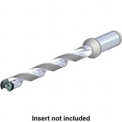 Kennametal - Series KenTIP FS, Head Connection C, 12xD, 12mm Shank Diam, Drill Body - 45mm Drill Body Length to Flange, KTFS Toolholder, 6.6mm Nose Diam, 150mm OAL, 150mm Drill Body Length, 90.5mm Flute Length - Exact Tooling