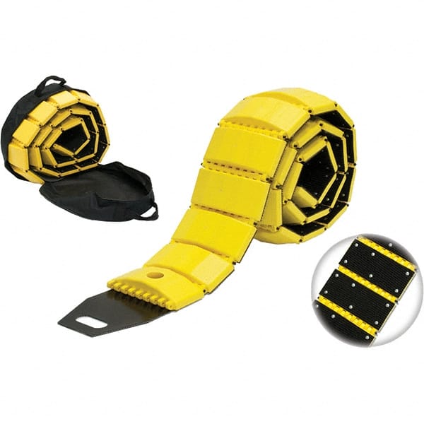 TAPCO - 120" Long x 8-3/4" Wide x 1-3/4" High, Speed Bump - Yellow, Plastic - Exact Tooling