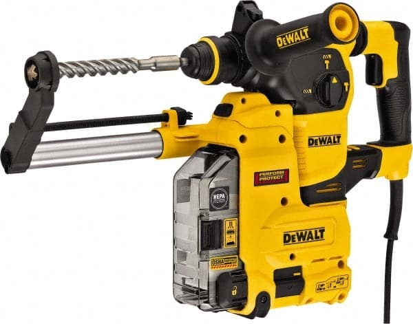 DeWALT - 120 Volt 1" SDS Plus Chuck Electric Rotary Hammer - 0 to 5,200 BPM, 0 to 1,150 RPM, Reversible - Exact Tooling