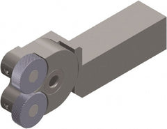 Made in USA - RH Cut, Diamond, 1" Wide x 1" High x 3" Long Square Shank, Up-To-Shoulder Bump Knurlers - 2 Knurls Required (Included), 1" Diam x 5/16" Wide Face, 5/16" Hole Diam, Series OT - Exact Tooling