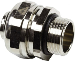 Anaconda Sealtite - 1" Trade, Nickel Plated Brass Threaded Straight Liquidtight Conduit Connector - Partially Insulated - Exact Tooling
