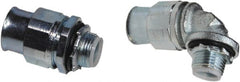 Anaconda Sealtite - 1" Trade, Zinc Plated Steel Threaded 90° Liquidtight Conduit Connector - Insulated - Exact Tooling