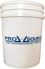 PRO-SOURCE - 5 Gal, 14.5669" High, High-Density Polyethylene Round White Single Pail - Handle Included, 11-7/16" Top Length x 11.46" Top Width x 11.46" Top Diam - Exact Tooling