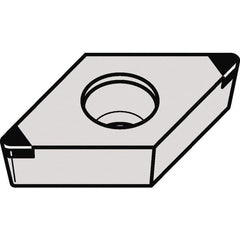 Kennametal - DCGW32.51 MT Grade KBH10 CBN Turning Insert - 55° Diamond, 3/8" Inscr Circle, 5/32" Thick, 1/64" Corner Radius - Exact Tooling