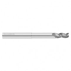 10mm Dia. x 100mm Overall Length 3-Flute 1.5mm C/R Solid Carbide SE End Mill-Round Shank-Center Cut-Uncoated - Exact Tooling