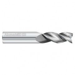 10mm Dia. x 64mm Overall Length 3-Flute Square End Solid Carbide SE End Mill-Round Shank-Center Cut-Uncoated - Exact Tooling