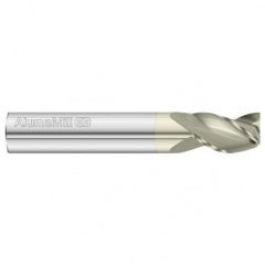 8mm Dia. x 64mm Overall Length 3-Flute Square End Solid Carbide SE End Mill-Round Shank-Center Cut-FC5 - Exact Tooling