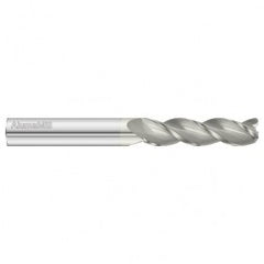 1/2 Dia. x 4 Overall Length 3-Flute .030 C/R Solid Carbide SE End Mill-Round Shank-Center Cut-FC5 - Exact Tooling