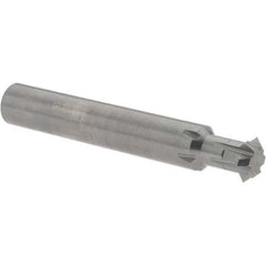 Accupro - 3/8° 3/8" Cut Diam, 1/8" Cut Width, 3/8" Shank, Solid Carbide Double-Angle Cutter - Exact Tooling
