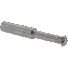 Accupro - 3/8° 3/8" Cut Diam, 1/8" Cut Width, 3/8" Shank, Solid Carbide Double-Angle Cutter - Exact Tooling
