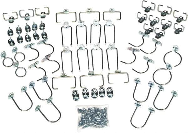 Triton - Silver Pegboard Wall Mounted Storage - For Use with DuraBoards, 1/4" & 1/8" Pegboards - Exact Tooling