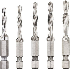 DeWALT - Combination Drill & Tap Sets Minimum Thread Size (Inch): #8-32 Maximum Thread Size (Inch): 1/4-20 - Exact Tooling