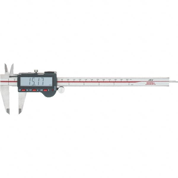 SPI - 0 to 200mm Range, 0.01mm Resolution, Electronic Caliper - Stainless Steel with 50mm Stainless Steel Jaws, 0.03mm Accuracy, Micro USB Output - Exact Tooling