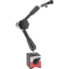 SPI - 60mm Long x 50mm Wide x 55mm High Magnetic Indicator Base - 80 Kg Magnetic Pull, 385mm Rod Length, Articulated Arm - Exact Tooling