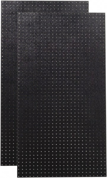 Triton - 24" Wide x 48" High Peg Board Storage Board - 2 Panels, Polyethylene, Black - Exact Tooling