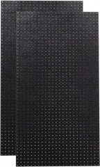 Triton - 24" Wide x 48" High Peg Board Storage Board - 2 Panels, Polyethylene, Black - Exact Tooling