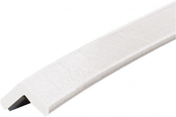 PRO-SAFE - 39" Long, Polyurethane Foam Type E Corner Guard - White, 1" High x 2" Wide Side - Exact Tooling