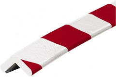 PRO-SAFE - 39" Long, Polyurethane Foam Type E Corner Guard - Red/White, 1" High x 2" Wide Side - Exact Tooling