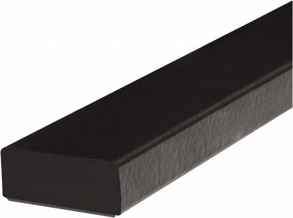 PRO-SAFE - 39" Long, Polyurethane Foam Type D Surface Guard - Black, 1" High x 2" Wide Side - Exact Tooling
