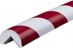 PRO-SAFE - 39" Long, Polyurethane Foam Type A Corner Guard - Red/White, 1" High x 2" Wide Side - Exact Tooling