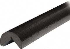 PRO-SAFE - 39" Long, Polyurethane Foam Type A Corner Guard - Black, 1" High x 2" Wide Side - Exact Tooling