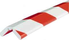 PRO-SAFE - 39" Long, Polyurethane Foam Type W Bumper Guard - Red/White, 1" High x 2" Wide Side - Exact Tooling