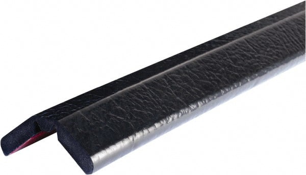 PRO-SAFE - 39" Long, Polyurethane Foam Type W Bumper Guard - Black, 1" High x 2" Wide Side - Exact Tooling