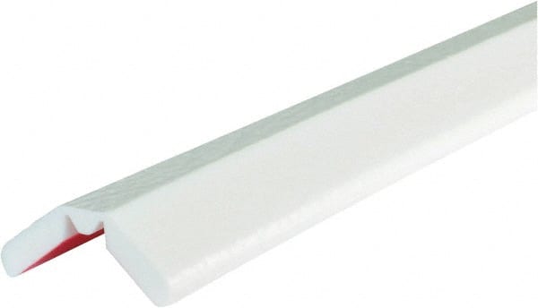 PRO-SAFE - 39" Long, Polyurethane Foam Type W Bumper Guard - White, 1" High x 2" Wide Side - Exact Tooling