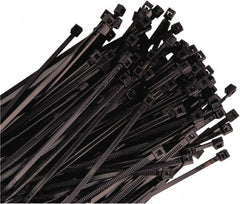 Triton - 24" Long Black Nylon Standard Cable Tie - 175 Lb Tensile Strength, 7.18" Max Bundle Diam - Exact Tooling