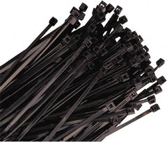Triton - 14-1/2" Long Black Nylon Standard Cable Tie - 50 Lb Tensile Strength, 4" Max Bundle Diam - Exact Tooling