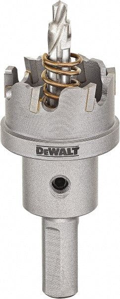 DeWALT - 1-7/32" Diam, 1/4" Cutting Depth, Hole Saw - Carbide-Tipped Saw, Toothed Edge - Exact Tooling