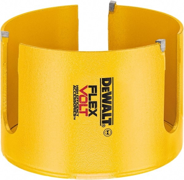 DeWALT - 4-1/4" Diam, 2" Cutting Depth, Hole Saw - Carbide-Tipped Saw, Toothed Edge - Exact Tooling