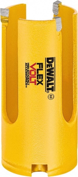 DeWALT - 1-3/8" Diam, 2" Cutting Depth, Hole Saw - Carbide-Tipped Saw, Toothed Edge - Exact Tooling