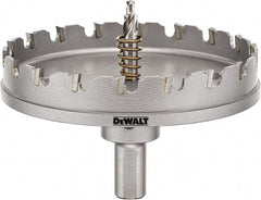 DeWALT - 4" Diam, 1/4" Cutting Depth, Hole Saw - Carbide-Tipped Saw, Toothed Edge - Exact Tooling
