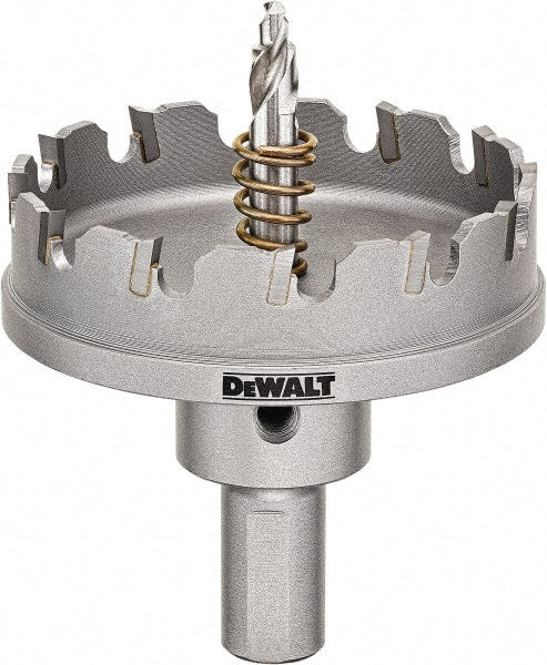 DeWALT - 2-5/8" Diam, 1/4" Cutting Depth, Hole Saw - Carbide-Tipped Saw, Toothed Edge - Exact Tooling