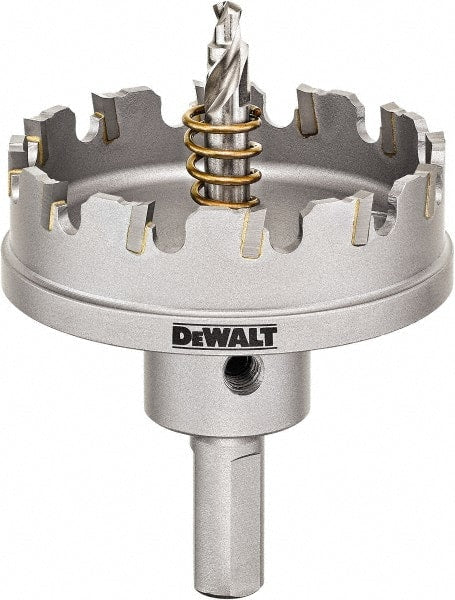 DeWALT - 2-1/4" Diam, 1/4" Cutting Depth, Hole Saw - Carbide-Tipped Saw, Toothed Edge - Exact Tooling