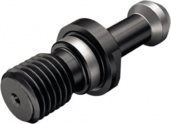 Seco - CAT40 Taper, M16x2 Thread, 45° Angle Radius, Standard Retention Knob - 2-1/4" OAL, 0.587" Knob Diam, 1.264" from Knob to Flange, Through Coolant - Exact Tooling