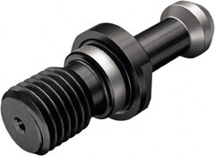 Seco - CAT40 Taper, M16x2 Thread, 45° Angle Radius, Standard Retention Knob - 2-1/4" OAL, 0.587" Knob Diam, 1.264" from Knob to Flange, Through Coolant - Exact Tooling