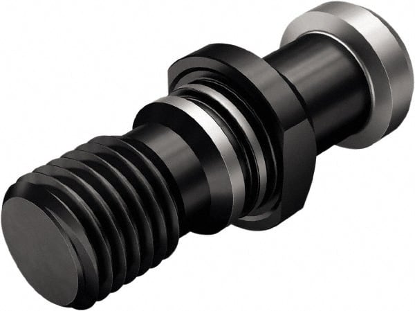 Seco - DIN40 Taper, M16x2 Thread, 15° Angle Radius, Standard Retention Knob - 2-1/8" OAL, 3/4" Knob Diam, 1.142" from Knob to Flange, Through Coolant - Exact Tooling