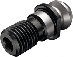 Seco - CAT40 Taper, 5/8-11 Thread, 45° Angle Radius, Standard Retention Knob - 1.681" OAL, 0.74" Knob Diam, 0.642" from Knob to Flange, Through Coolant - Exact Tooling