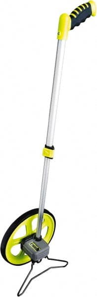 Komelon - 10,000' Counter Limit, 10,000' OAL, High-Visibility Yellow & Black Measuring Wheel - 0.01" Accuracy per 100", Measures in Ft/In - Exact Tooling