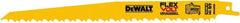 DeWALT - 9" Long x 1" Thick, Bi-Metal Reciprocating Saw Blade - Tapered Profile, 6 TPI, Toothed Edge, Tang Shank - Exact Tooling