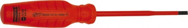 Proto - Insulated, Cabinet & Composite Slotted Screwdriver - Round Shank, Impact & Chemical Resistant Handle - Exact Tooling