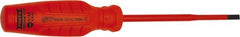 Proto - Insulated, Cabinet & Composite Slotted Screwdriver - Round Shank, Impact & Chemical Resistant Handle - Exact Tooling