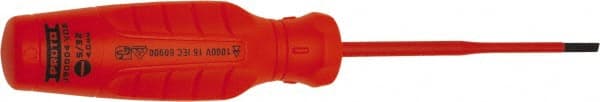 Proto - Insulated, Cabinet & Composite Slotted Screwdriver - Round Shank, Impact & Chemical Resistant Handle - Exact Tooling