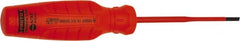 Proto - Insulated, Cabinet & Composite Slotted Screwdriver - Round Shank, Impact & Chemical Resistant Handle - Exact Tooling