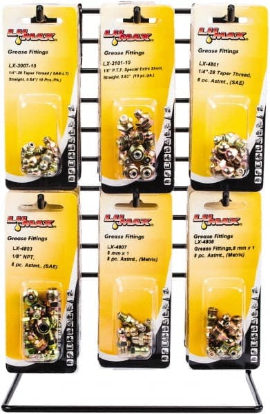 lumax - Grease Fitting Sets Standard of Measurement: Metric/Inch Material: Steel - Exact Tooling