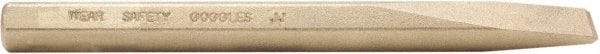 Proto - 6" OAL x 1/2" Blade Width Cold Chisel - 1/2" Tip, 1/2" Stock, Brass - Plastic Handle - Exact Tooling